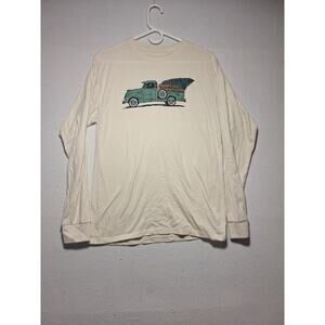 Infinity Mens Long Sleeve Medium Shirt Truck With Cristmas Tree
